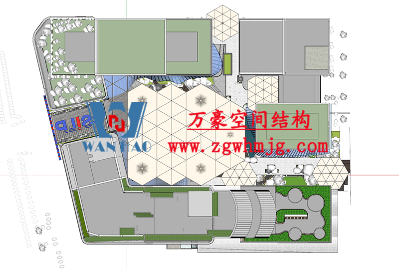 中國(guó)東盟特色商品匯聚中心膜鋼構(gòu)工程完工