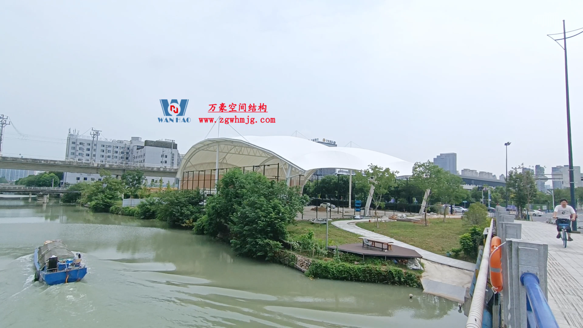 溫州惠民路西側(cè)綠地球場(chǎng)PTFE膜結(jié)構(gòu)賞析